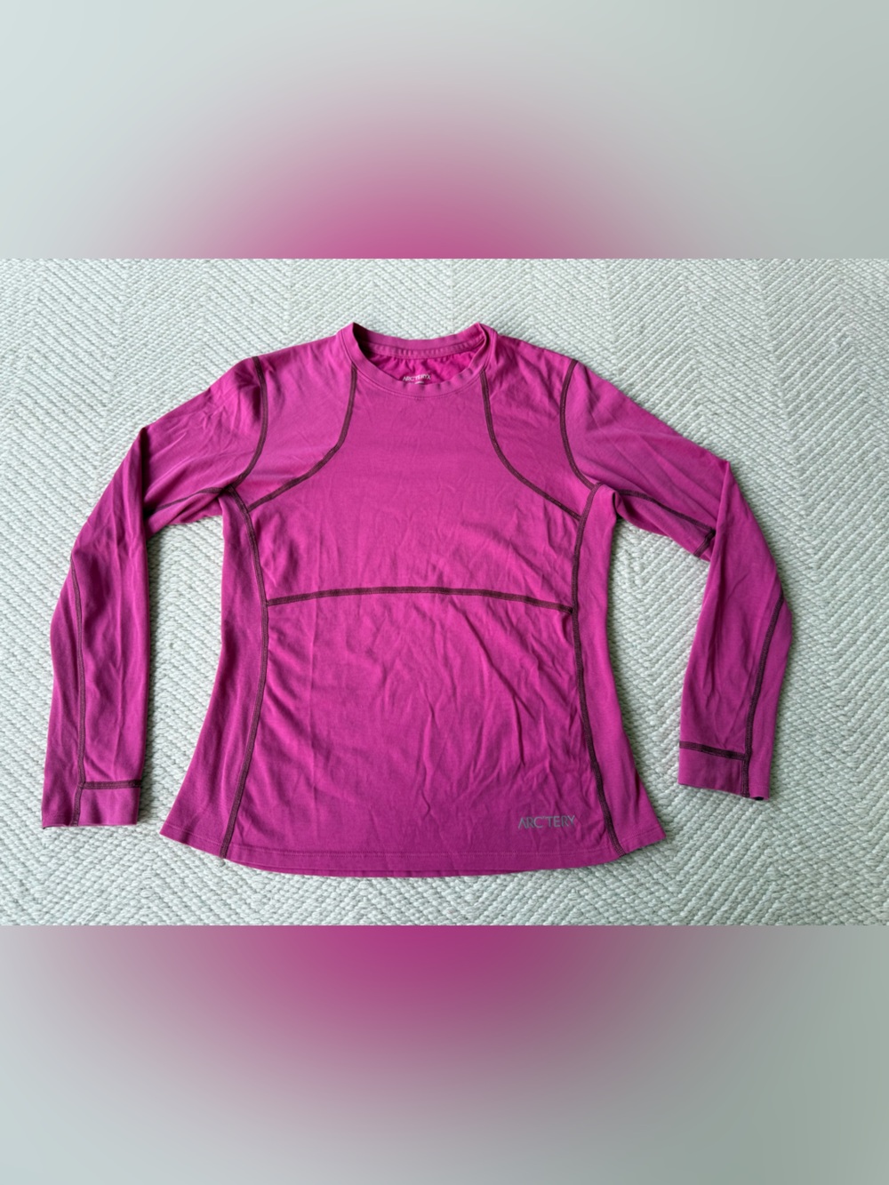 Arc'teryx Women's System A Long Sleeve Alesa T-Shirt in Pink sz L - Picture 2 of 7